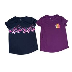 Lot of 2 All In Motion Girls M Top Lightweight Causal Everyday Basic Athletic